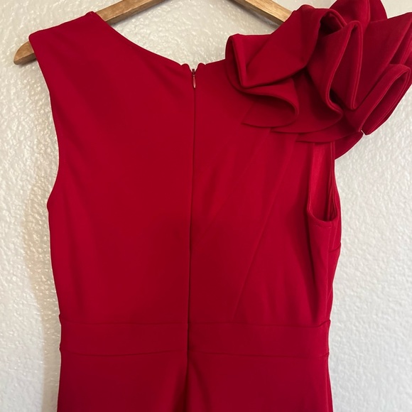NWOT Lucette Red Sleeveless Ruffled Mermaid Maxi Dress - Picture 6 of 8